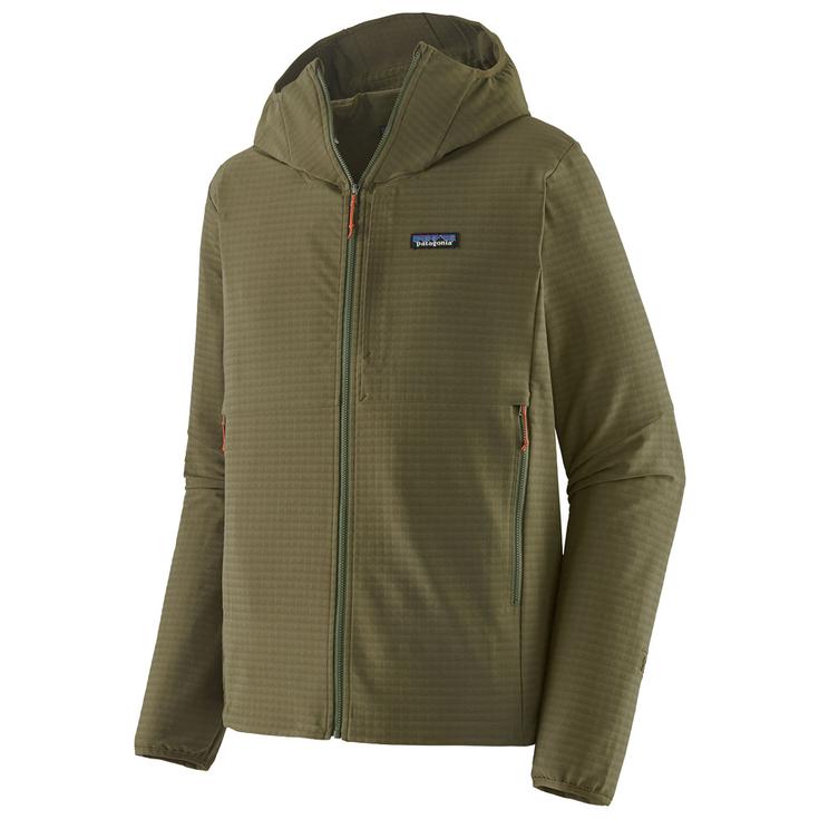 Patagonia Polaire R1 Techface Hoody Basin Green Présentation