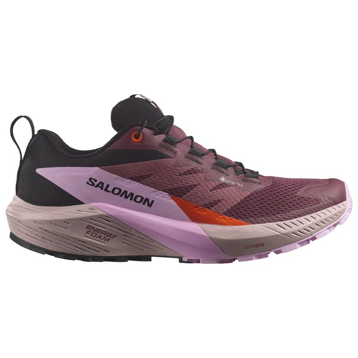 Trailrunning Schuhe Salomon Sense Ride 5 Gtx W Catawba Grape Orchid Bouquet Cherry Tomato Winter 2025 Glisshop