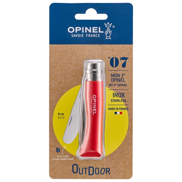 Opinel Messen Mon Premier Opinel N°7 Blister Rouge Voorstelling