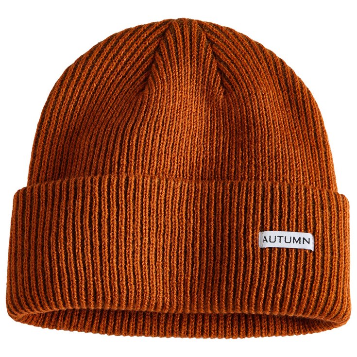 Autumn Cord Beanie Rust Brown 