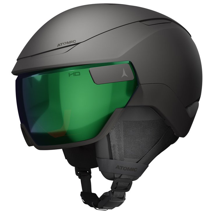Atomic Skihelm mit Visier Revent Gt Amid Visor Hd Black Green Präsentation