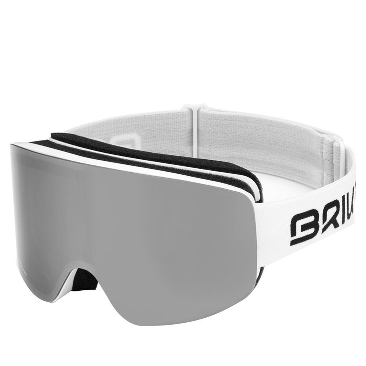 Briko Masque de Ski Borealis Magnetic 2 Lenses White Silver Mirror + Pink Présentation