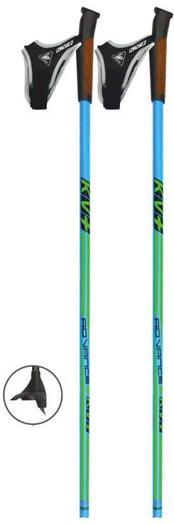 KV+ Nordic Ski Pole Advance Clip Blue Présentation
