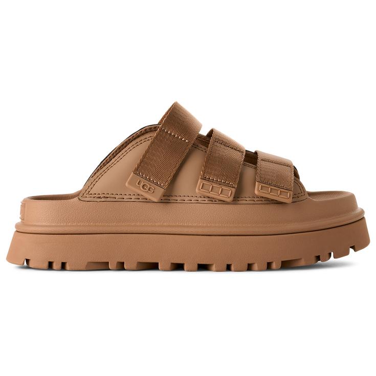 UGG Chaussures W Goldenglow Slide Dark Sand Présentation