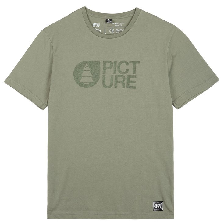 Picture Tee-shirt Basement Flock Dusty Olive Overview