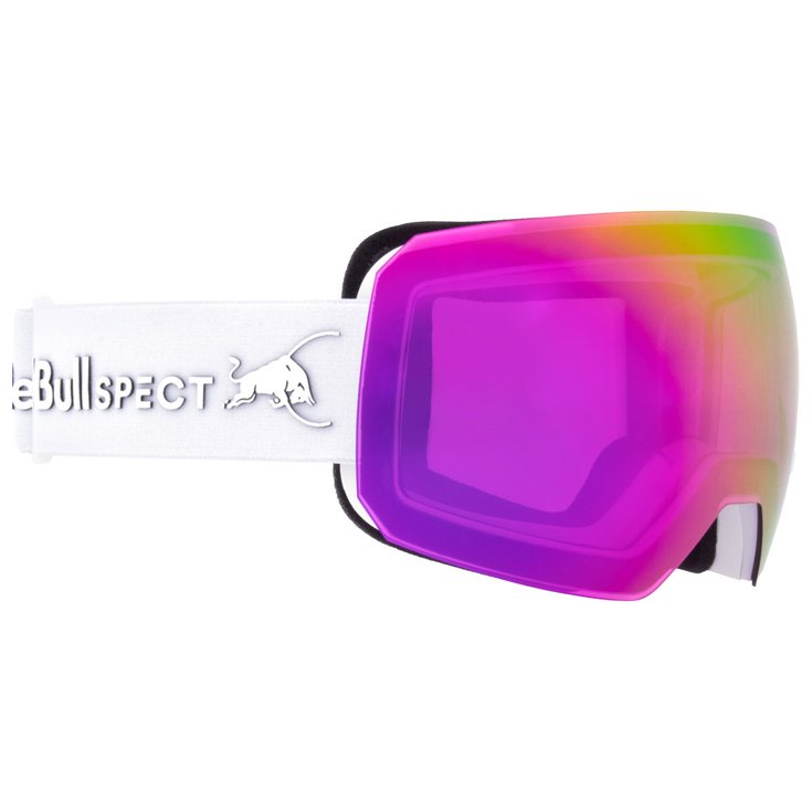 Red Bull Spect Goggles Chute Matt White Purple Burgundy Mirror + Cloudy Snow Overview