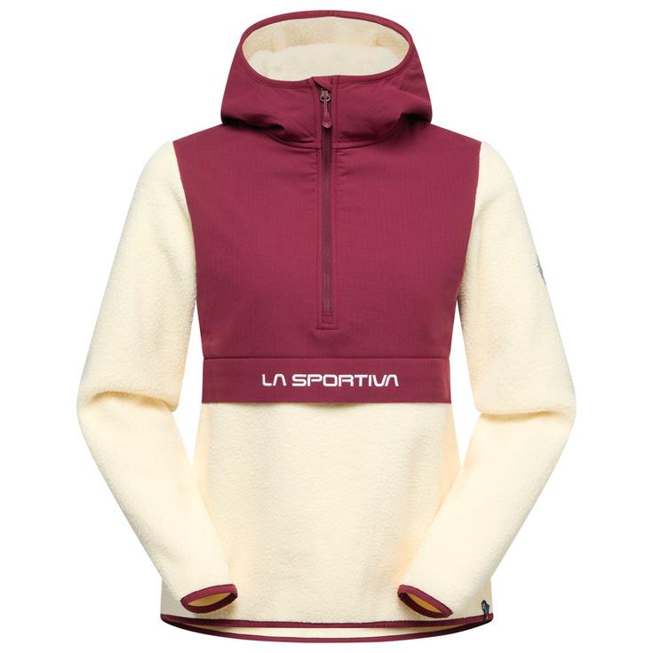 La Sportiva Polaire Guidance Sherpa Hoody W Chalk Redwood Présentation