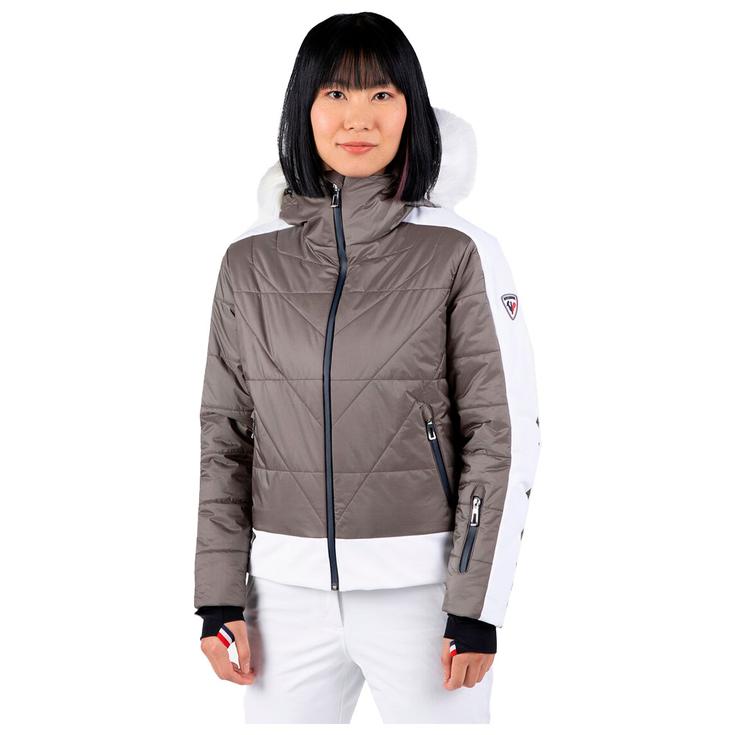 Rossignol Ski Jacket W Ventina Bomber Silver Overview