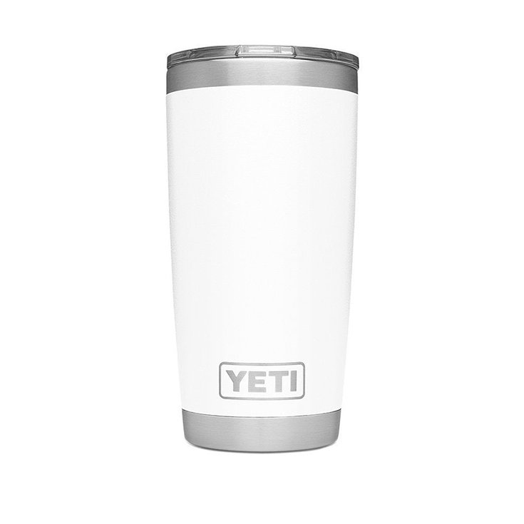 Yeti Glass cup Rambler 20 OZ (591 ml) Tumbler White Side