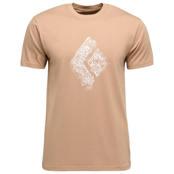 Black Diamond Klim T-shirt Engineered Diamond Short Sleeve Mushroom Voorstelling