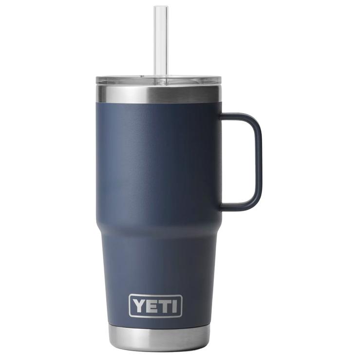 Yeti Mug Rambler 25 Oz (739 ml) Straw Mug Navy Presentazione