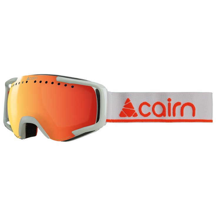 Cairn Masque de Ski Next Shiny White Orange Mirror Spx 3000 Ium Présentation