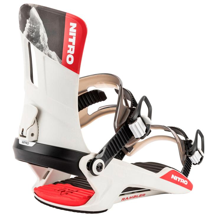 Nitro Binding snow Rambler Raw black white red Voorstelling