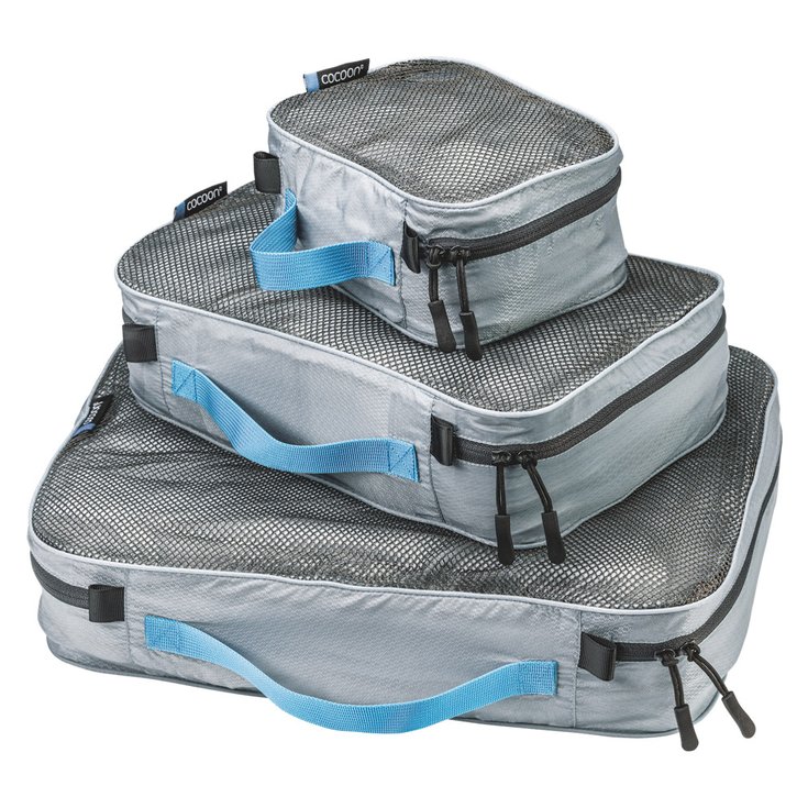 Cocoon Opslaghoes Packing Cubes Ultralight Set Storm Blue Voorstelling