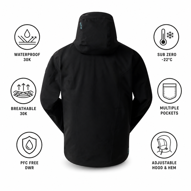 DARE2B Ski Jacket Eagle III Jacket Black Keypoints