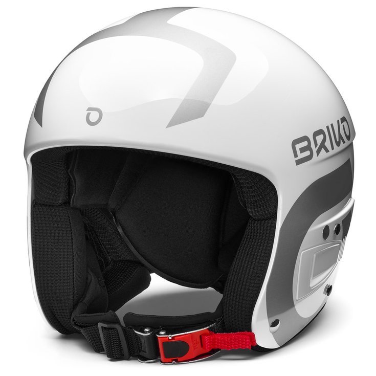 Briko Helmet Vulcano Fis 6.8 Junior Shiny White Silver Overview