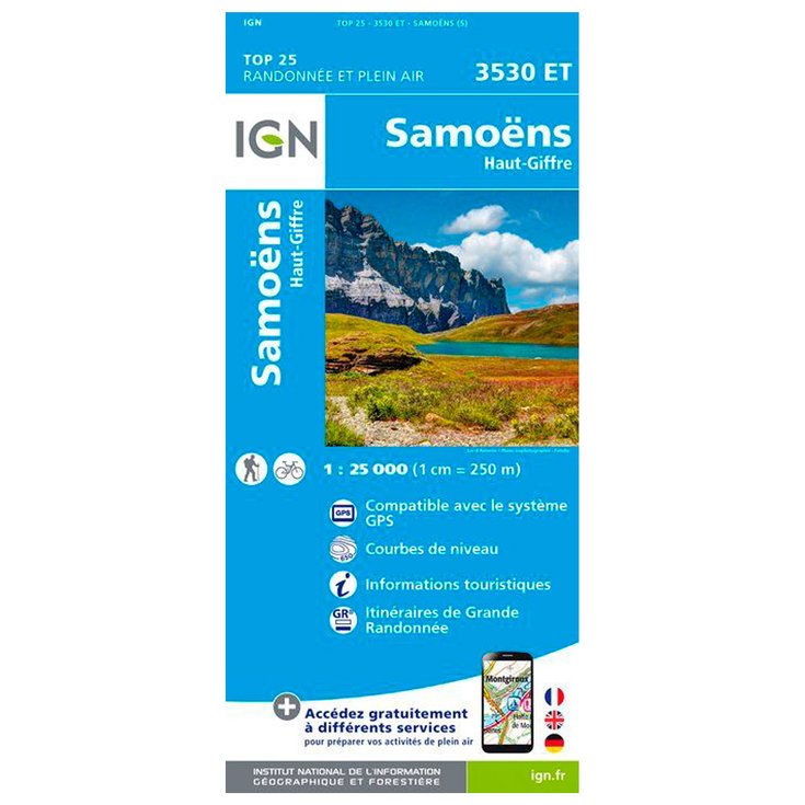 IGN Carte 3530ET Samoens, Haute-Griffe Présentation