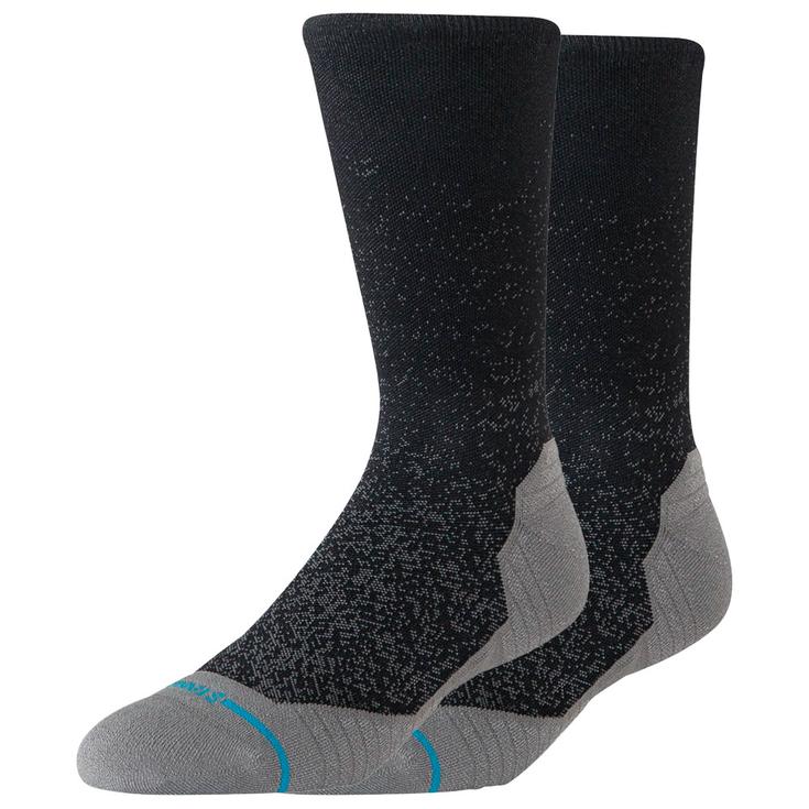 Stance Calcetines Perf Run Crew Light Cushion Sock Powder Split Black Presentación