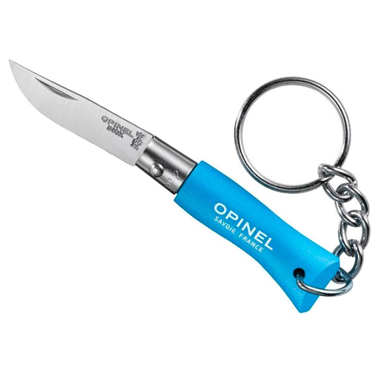 Opinel Couteaux (couverts) Porte-Clés N°2 Bleu Cyan Inox Présentation