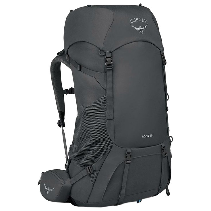 Osprey Backpack Rook 65 Dark Charcoal Silver Lining Overview