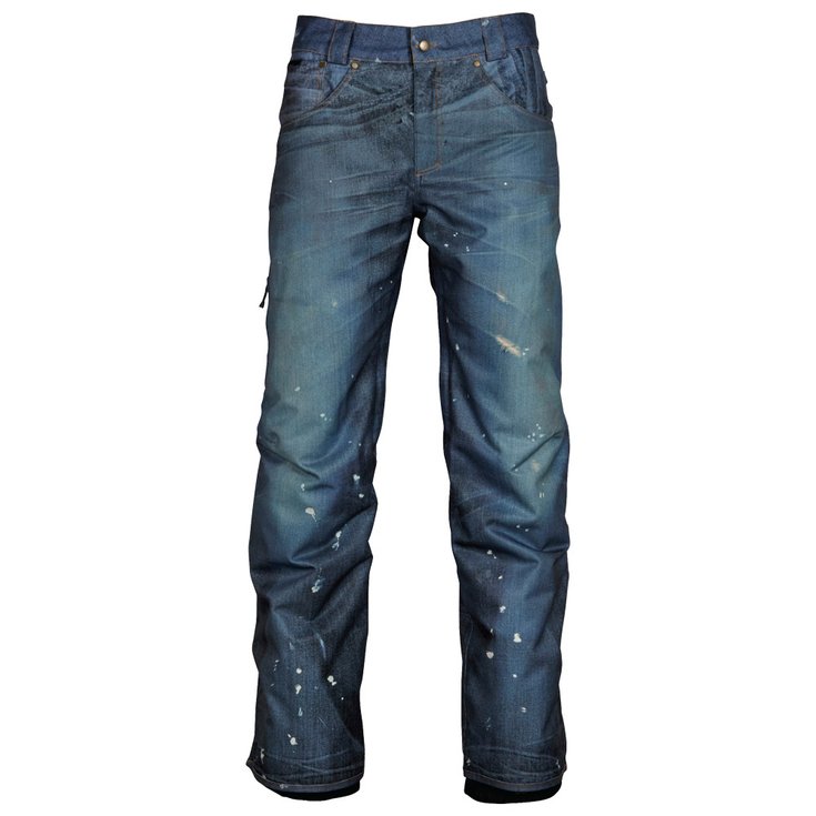 686 Technical Pants Deconstructed Insulated Indigo Denim Sublimation General View