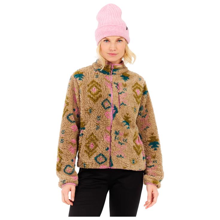 Protest Fleece PrtAdele Outdoor Full Zip Top Vintage Pink Voorstelling