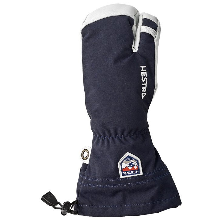 Hestra Mitten Army Leather Heli Ski 3-Fingers Navy Overview