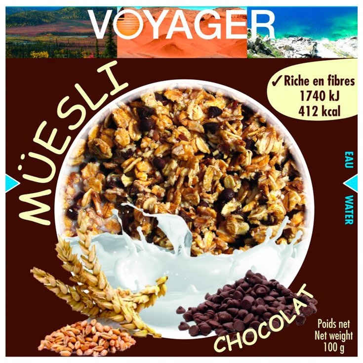 Voyager Gefriergetrocknetes Essen "Muesli Au Chocolat " Präsentation