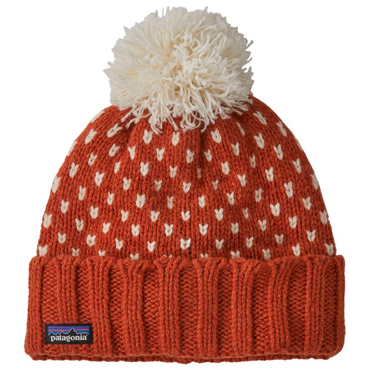 Patagonia Snowbelle Beanie Offset Dot Bursnished Red 