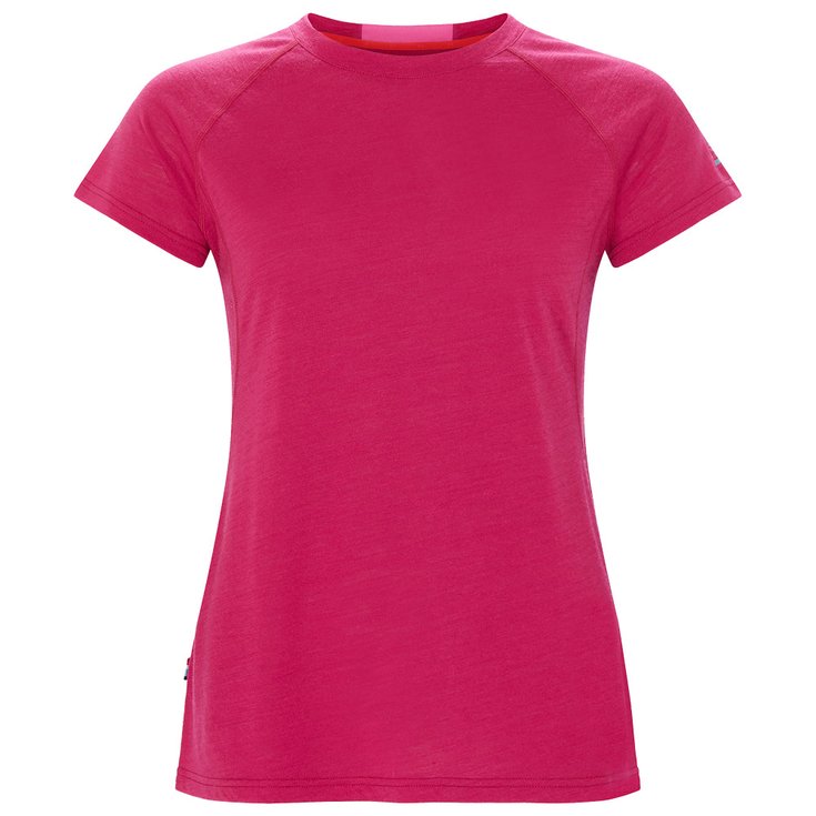 State of Elevenate Wandel T-shirt W Primo Merino Tee Pink Root Voorstelling