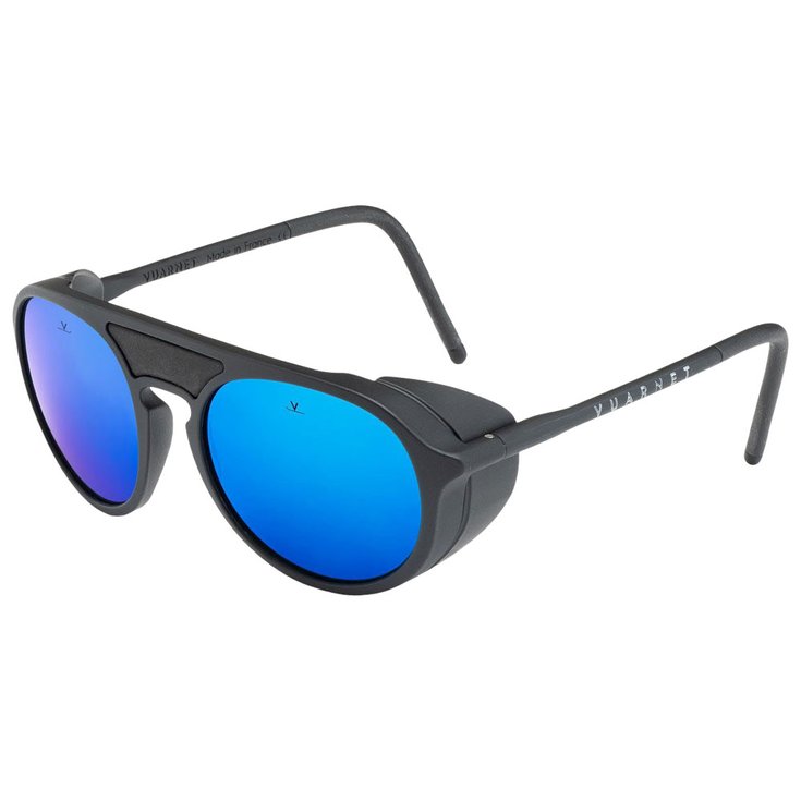 Vuarnet Sunglasses Vl1709 Ice Medium Noir Mat Pure Grey Blue Flash Overview