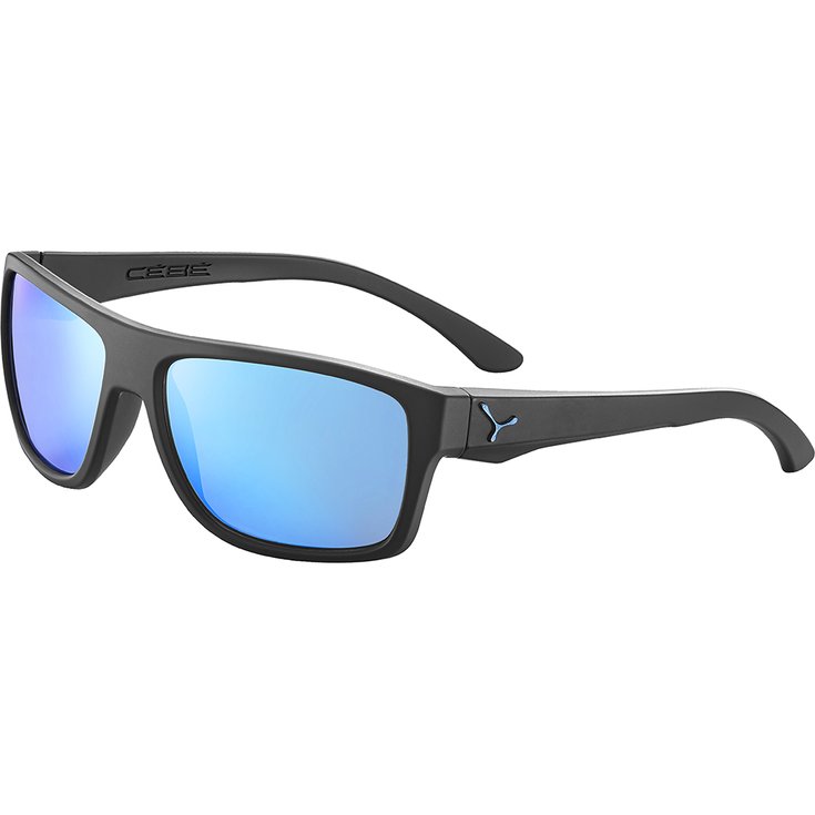 Cebe Sunglasses Empire Matt Black Metallic Blue 1500 Grey Pc Blue Flash Mirror Overview