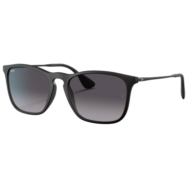 Ray Ban Lunettes de soleil RB4187 Chris Matte Rubber Black Dark Grey Gradient Présentation