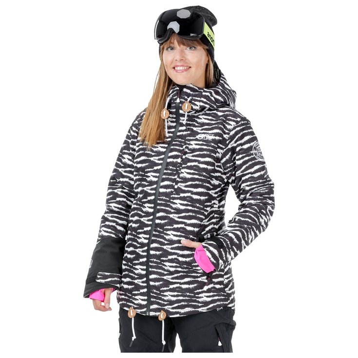 Picture Funktionsjacke Lise Tiger Print Black Präsentation