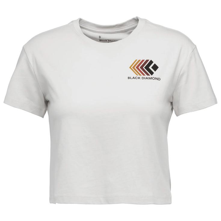 Black Diamond Climbing tee-shirt Faded Crop Ss Tee White Overview