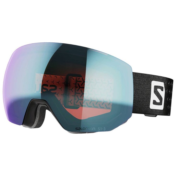 Salomon Masque de Ski Radium Pro Black Photo Ml Blue Présentation