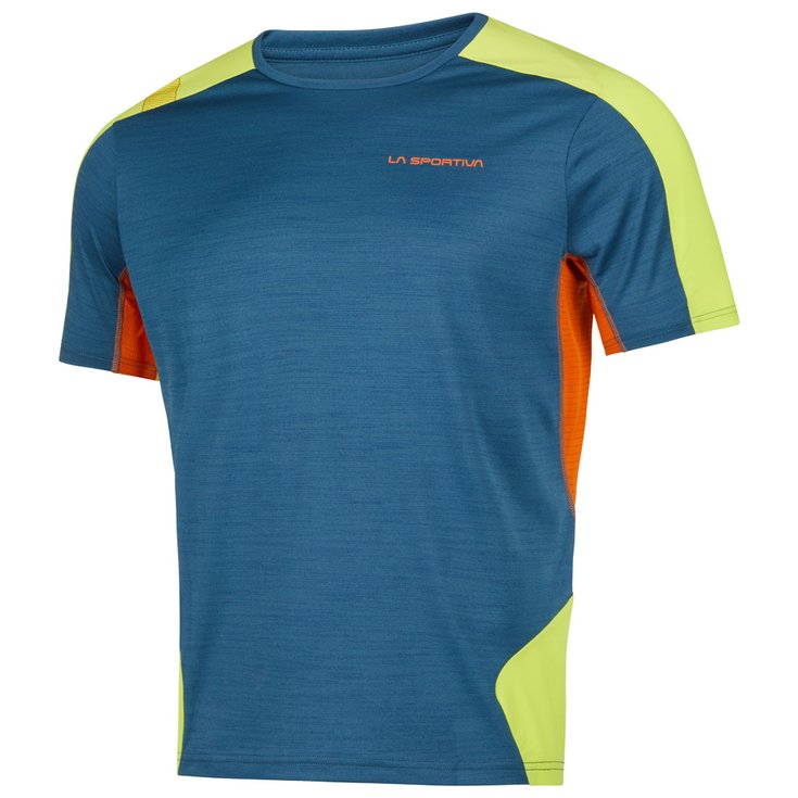 La Sportiva Hiking tee-shirt Compass T-Shirt Storm Blue Lime Punch Overview