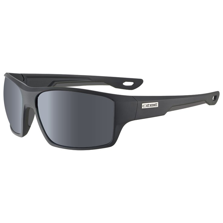 Cebe Sunglasses Strickland Black Matte Zone Polarized Grey Silver Overview