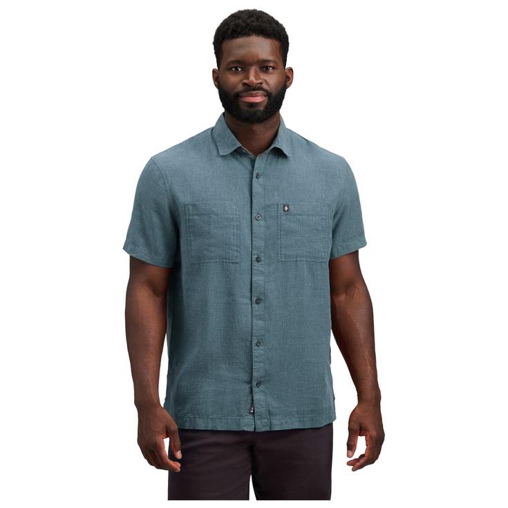 Black Diamond Chemise de rando Scenic Route Short Sleeve Midnight Blue Glacier Présentation