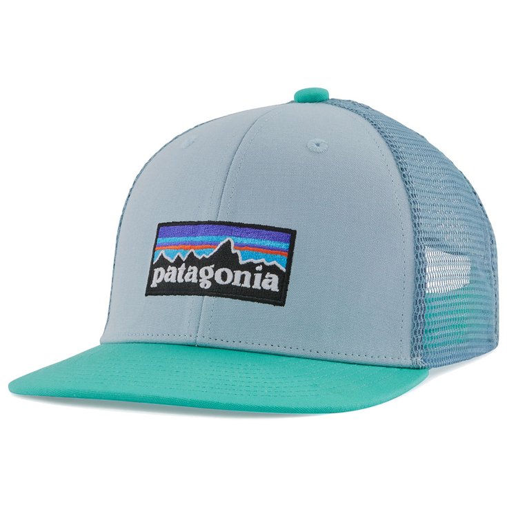 Patagonia Gorra K's Trucker Hat P-6 Logo: Steam Blue Presentación