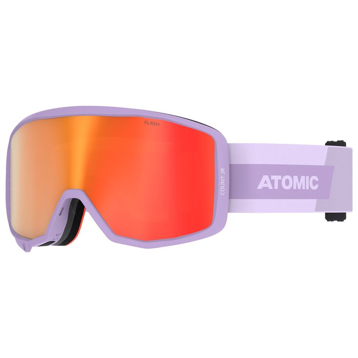 Atomic Goggles Count Junior Cylindrical Lavender Red Flash Overview