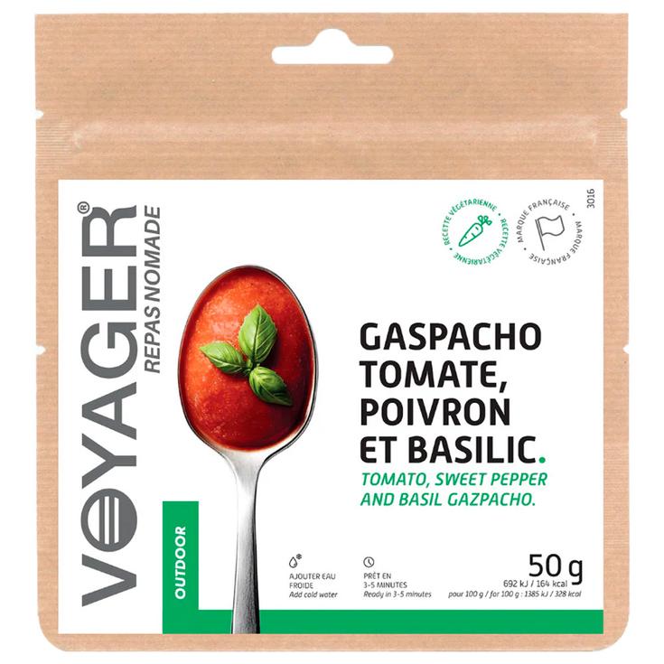Voyager Cibo liofilizzato Gaspacho Tomate, Poivron Et Basilic 50 g. Presentazione