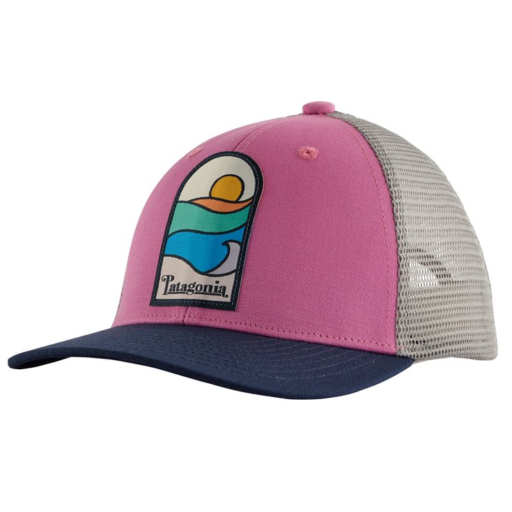 Patagonia Casquettes Kid's Trucker Hat Sunset Marble Pink Voorstelling