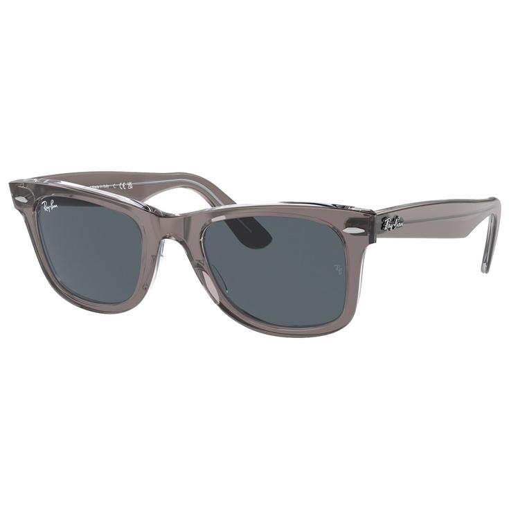 Ray Ban Occhiali da sole RB2140 Original Wayfarer Classic Polished Grey Transparent Blue Presentazione
