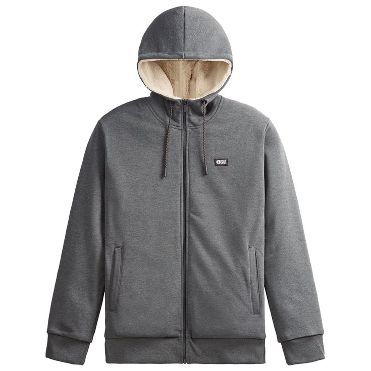 Picture Sweatshirt Yinni Plush Zip Dark Grey Melange Overview