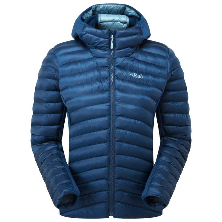 RAB Daunenjacke Cirrus Flex Hoody W Tempest Blue Präsentation