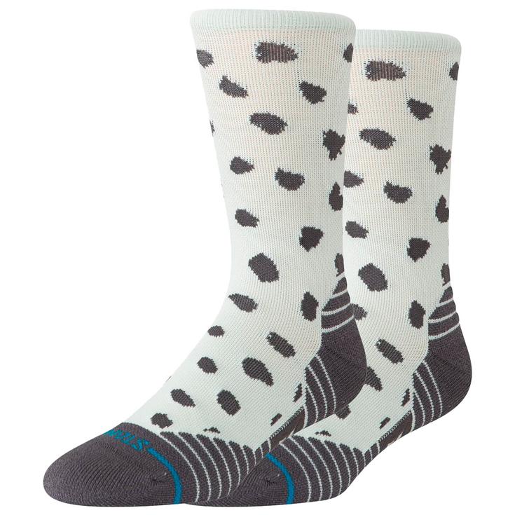 Stance Calcetines Perf Run Womens Crew Mid Cushion Sock Leopard Light Blue Presentación