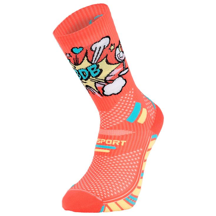 Bv Sport Socks Trail Socks Ultra High Collector Des Bosses Et Des Bulles Pop Corail Overview