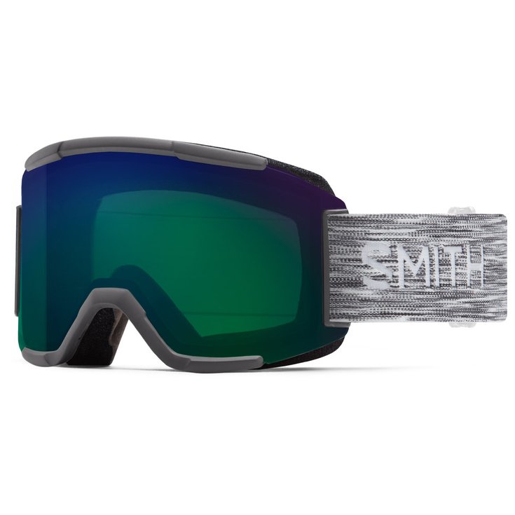Smith Masque de Ski Squad Cloudgrey Green Sol X Mirror Présentation