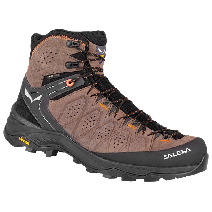 Salewa Hiking shoes Alp Trainer 2 Mid GTX Wallnut Fluo Orange Overview